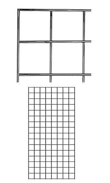 2' X 4' Wire Grid Panel - Chrome