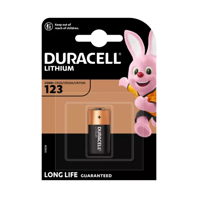 2 x Duracell 123 CR17345 DL123A CR123A 3V Photo Lithium Batterie im 1er Blister