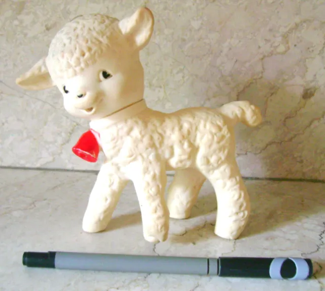 Playing Loud Toy -  Sheep with Bell - Vintage