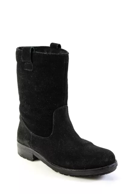 Barneys New York Womens Slouchy Suede Short Ankle Boots Black Size 37.5 7.5