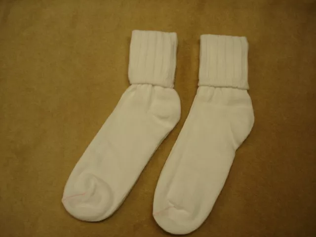 NEW Vintage Womens Ribbed Turn Cuff Socks 2 pairs 1990s