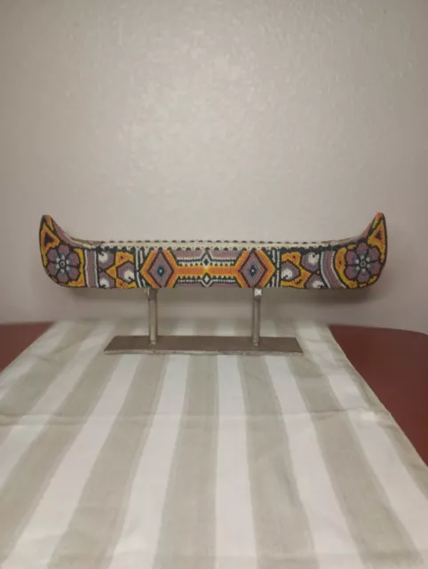 Huichol Inspired Beaded Canoe