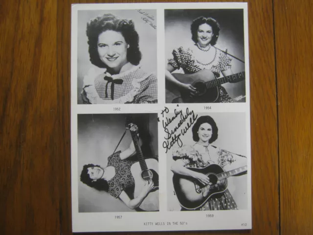 KITTY  WELLS(Died 2112)Queen of Country Music) Signed 8 x 10 Black & White Photo