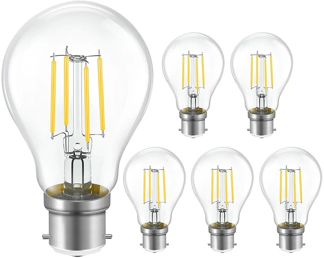 B22 Light Bulbs Bayonet 35W Equivalent, 4W 400lm BC A60 GLS Energy Saving Lightb