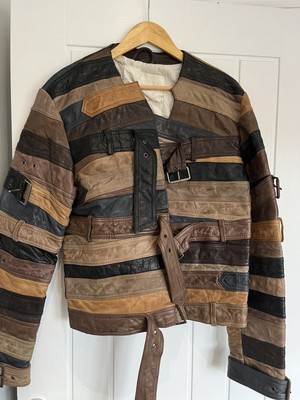 H\u0026M, Belt, Leather jacket, Brown 