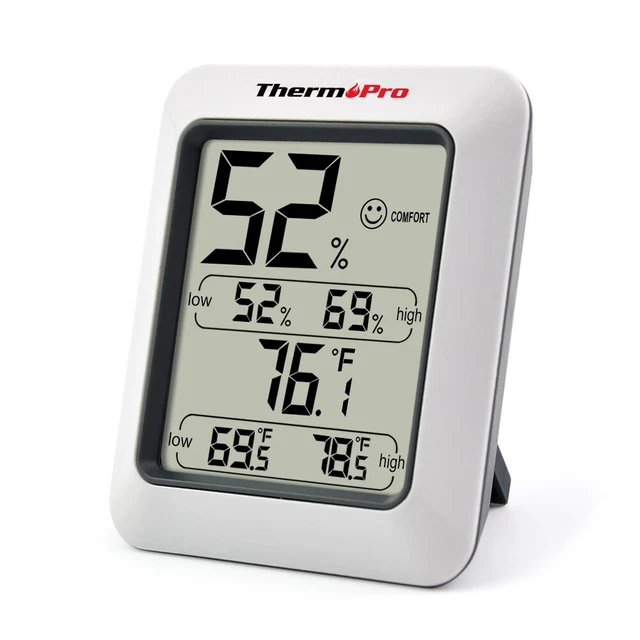 TP50 Digital Indoor Room Temperature Humidity Monitor Weather Station for Home