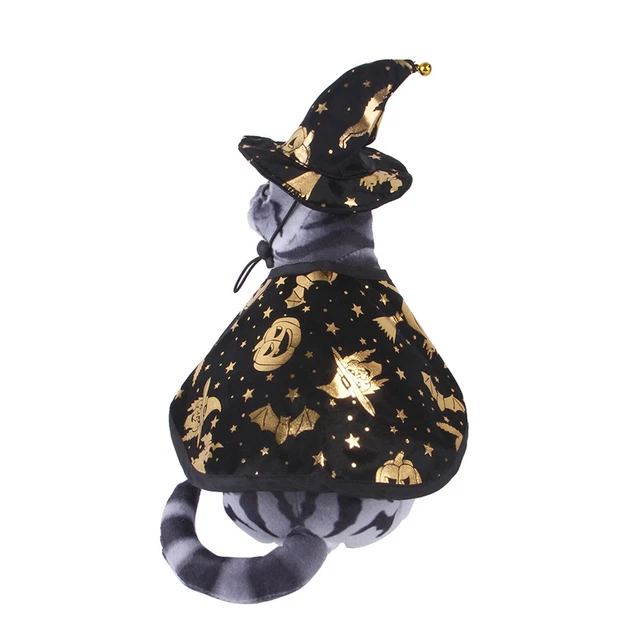 Cane Gatto Mantello Cappello Abiti Mago Costumi di Halloween Forniture per