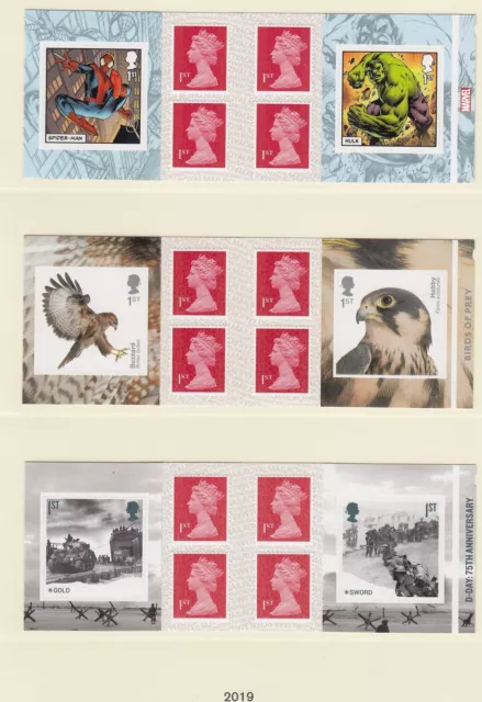 GREAT BRITAIN Markenheftchen-Lot 7 (2019) postfrisch/** - booklets (MNH)