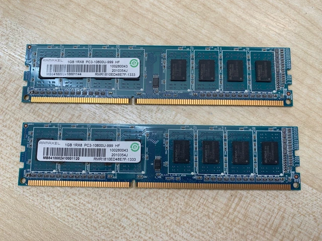 Lot 4 barettes RAM SO-DIMM 1GB DDR2 PC2-4200 533mHz
