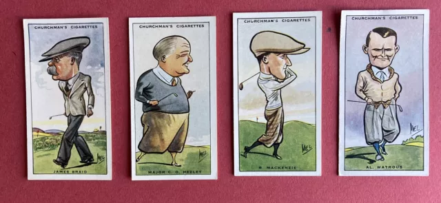 Churchman Prominent Golfers 1931. #5 #20 #28 #44. EXCELLENT