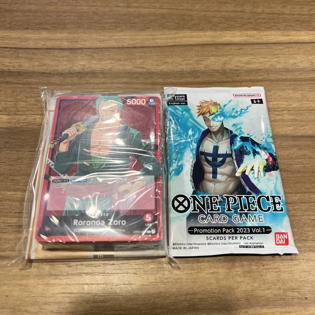 ONE PIECE CARD Game Demo Deck Zoro 2023 + Promotion Pack 2023 Vol. 1
