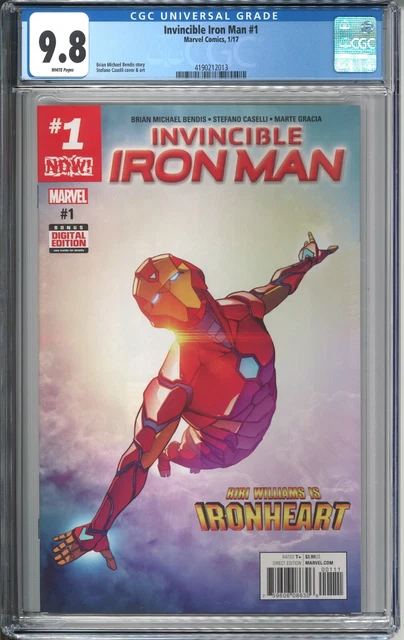 Invincible Iron Man #1 CGC 9.8 NM/MT WP 2017 1/17 Marvel Comics Ironheart MCU