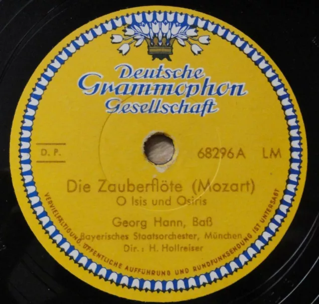 Georg Hann - Die Zauberflöte O Isis und Osiris / In diesen.. -  DGG - 12" 78 RPM