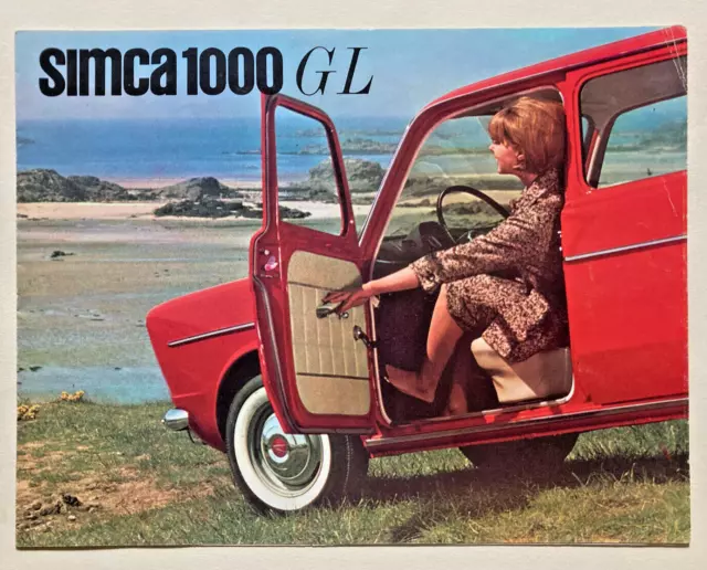 dépliant publicitaire SIMCA 1000 GL Automobilia