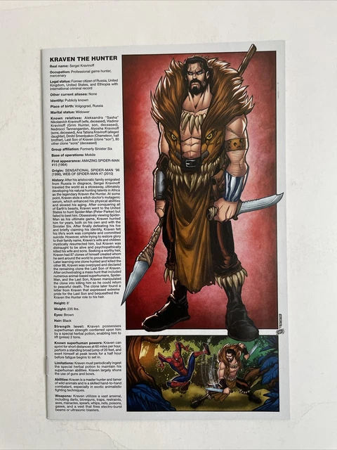 Sinister War #3 (2021) 9.4 NM Marvel Baldeon Kraven Handbook Variant Cover Comic