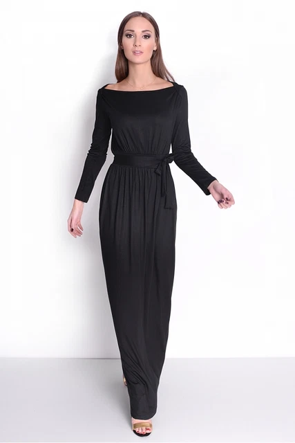 Maxi abito da donna formale lungo ballo festa festa ballo taglie 8-14 8193