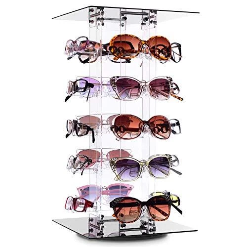 Acrylic Rotating Sunglasses & Eyewear Holder Display Sunglasses Organiz...