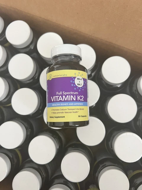 LOT of 34 units of InnovixLabs Full Spectrum Vitamin K2 Capsules - 90 Count