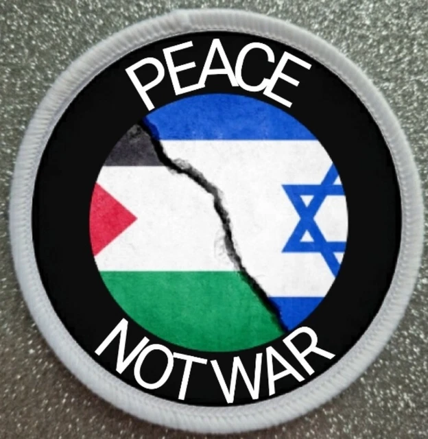 Click Israel 3& PEACE PALESTINE Israel Gaza Palestinian Israeli Iron / Sew On Patch ...
