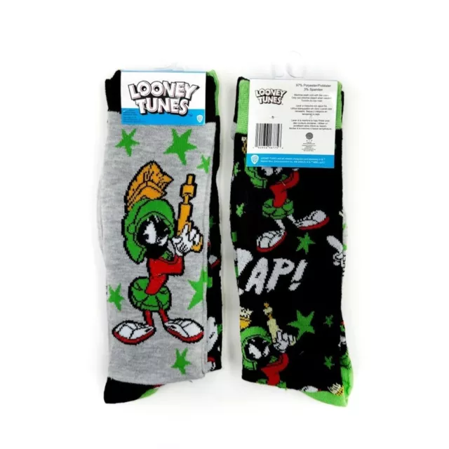 Looney Tunes Crew Socks Marvin the Martian Cartoon Mens Womens Fun Gift
