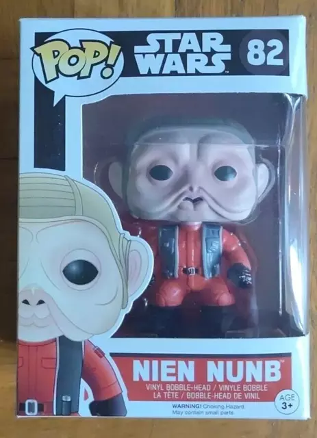 FUNKO pop Nien Nunb 82 Bobble head nuovo star wars