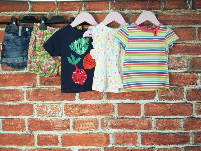 Girls Bundle Aged 9-12 Months John Lewis Zara Etc Summer T-Shirt Shorts 80Cm