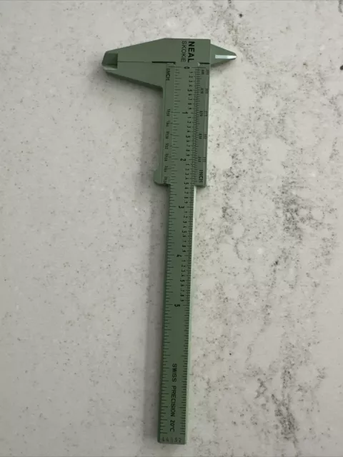 Swiss Made Vernier Caliper - Plastic - 130mm by Neal Skokie vintage