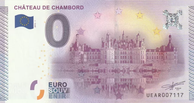 A 2015-1 Billet Souvenir - Ue Ar - 41 250 Château De Chambord