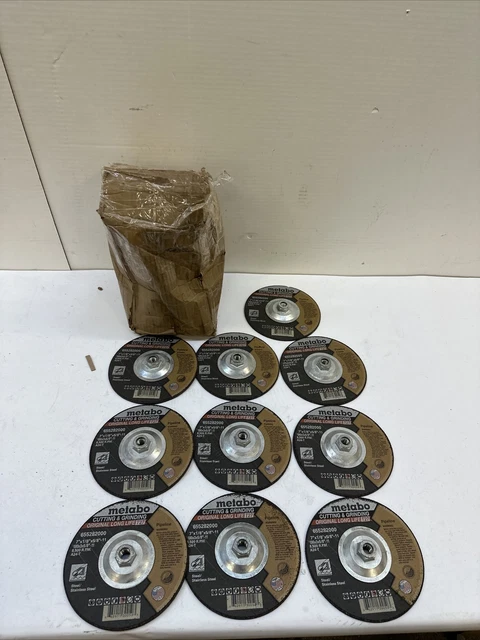 10Pk Grinding Discs Wheels Type 27 Depr. Ctr Wheel A24-T8,500 Rpm. Free Ship