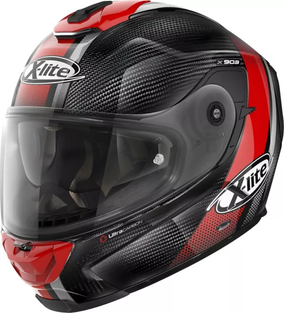 Casco Integral X-903 Ultra Carbono Senator N-Com Carbono Rojo X-Lite Size XL