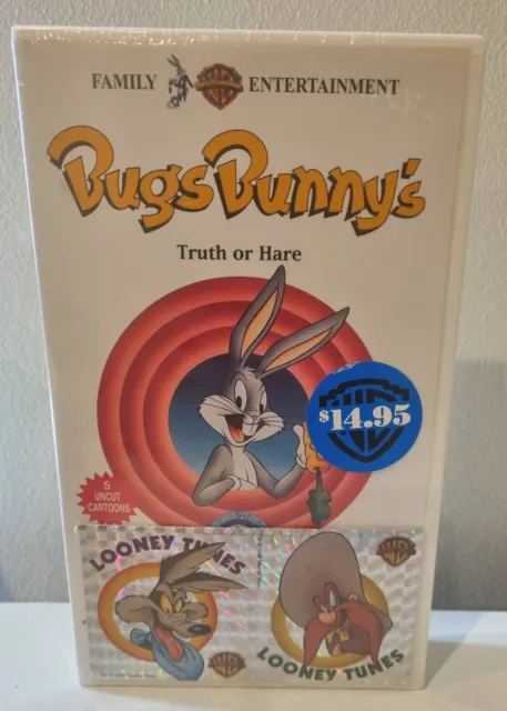 Bugs Bunny VHS - Truth Or Hare Video Tape - New Sealed - Looney Tunes Stickers