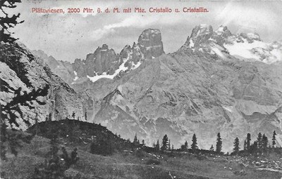 CARTOLINA VG 1907 PLATZWEISE MONTE CRISTALLO ALTO ADIGE BOLZANO PUSTERIA 