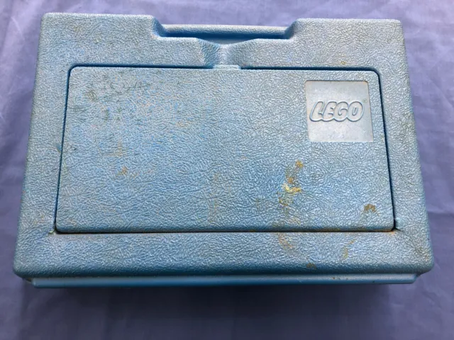 Vintage 1983 Lego Blue Box Case Storage Carrying Bin Used