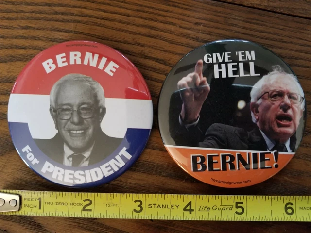 Bernie Sanders Political Buttons Lot 2 - 3"
