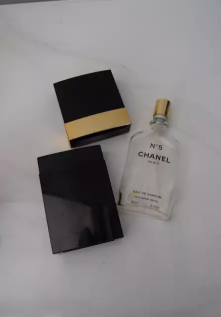 CHANEL N°5  PARFUM VINTAGE REFILLABLE 50ml (empty bottle ) Monolith case