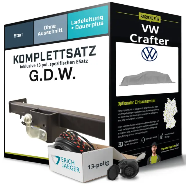 Anhängerkupplung starr für VW Crafter +E-Satz NEU inkl. EBA