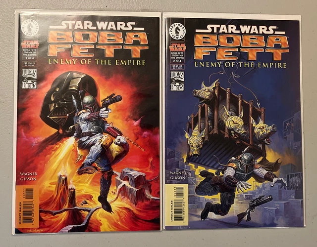 Star Wars Boba Fett Enemy of the Empire #1 #2 Darth Vader Gibson Art 1999