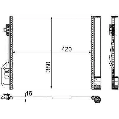 Condensatore Radiatore Aria Condizionata Per Smart Fortwo (W451)
