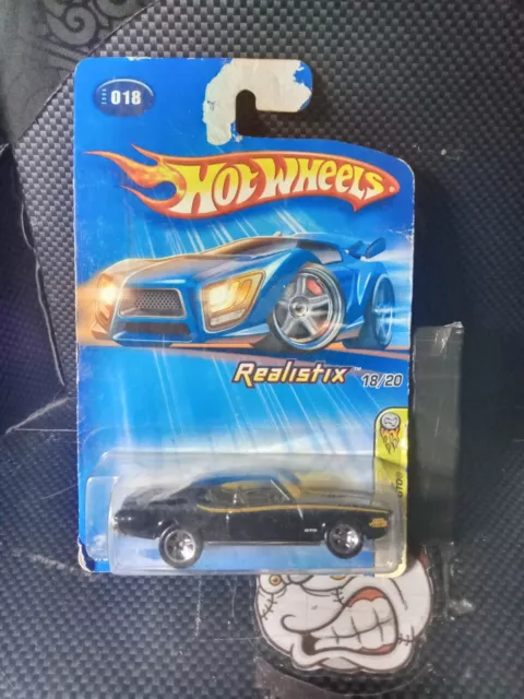 Hot Wheels '69 Pontiac GTO #018 Realistix 18/20 Black Die-Cast Car 2006