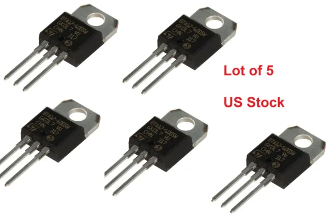 5pcs BTA12-600B BTA12 Triac 600V 12A TO-220AB USA