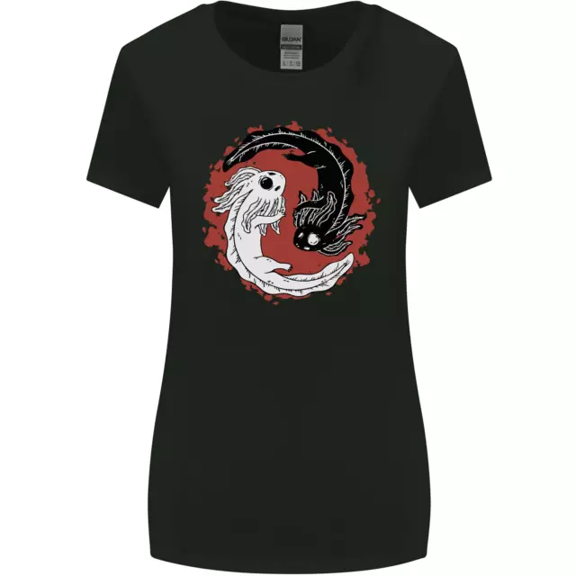Yin Yang Axolotl Donna più Ampia Taglio T-Shirt