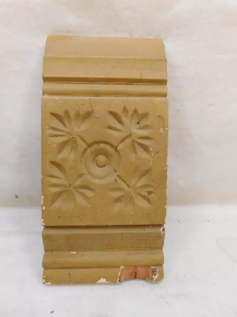 Antique 1880's ROSETTE TRIM Plinth Block VICTORIAN Style DOOR Molding ORNATE