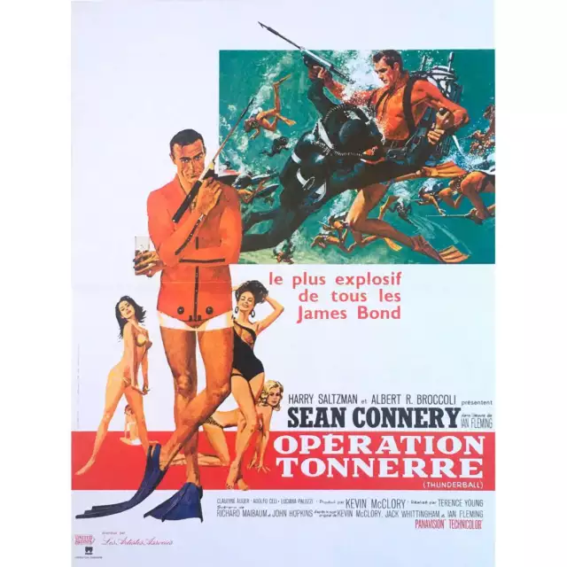 OPERATION TONNERRE Affiche de film  - 40x60 cm. - 1965/R1990 - Sean Connery, Jam