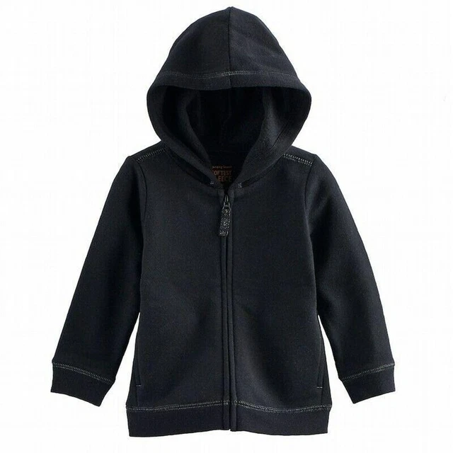 Jumping Beans Softest Fleece Black Hoodie Jacket Baby Toddler 18 Mos LH2098