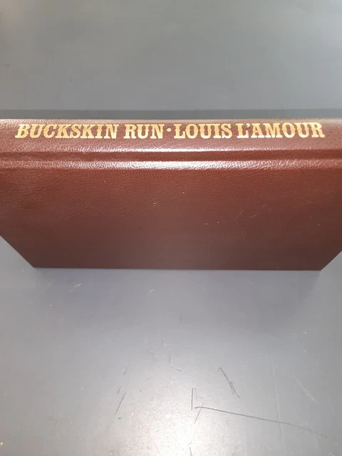 1981 cowboy WESTERN Louis L'Amour Collection LEATHERETTE edition BUCKSKIN RUN