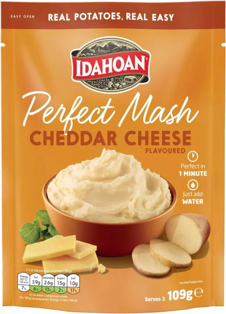 Idahoan Cheddar Cheese Potato Mash, 109 g, Pack of 12