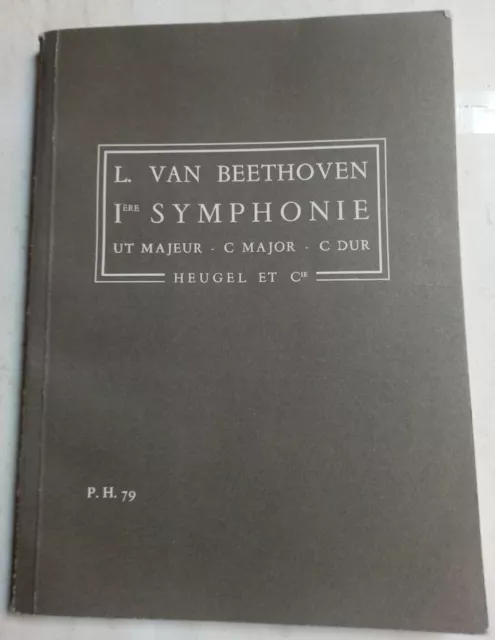 1ère Symphonie op. 21. Ut majeur – C major – C dur. P.H. 79 - L. Van Beethoven