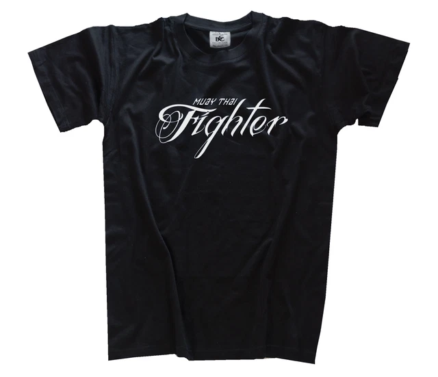 Muay Thai Fighter Schriftzug Boxen Boxing Kampfsport Vollkontakt MMA T-Shirt