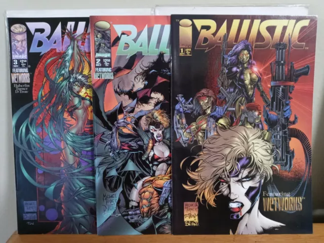 BALLISTIC Volume 1 Issue #1 #2 #3 Comic Book Top Cow Productions 1995 Lot of 3