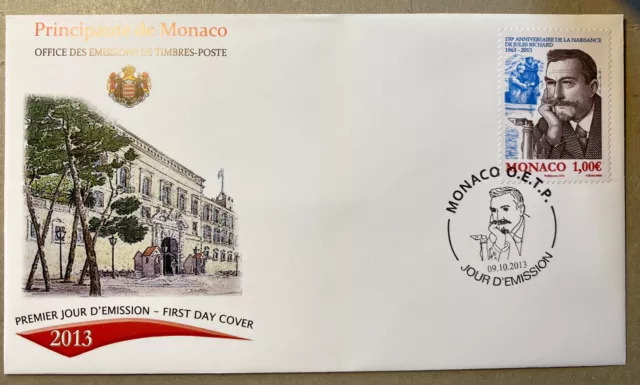 MONACO - FDC - 150° anniversario nascita di Jules Richard (1863-1945)